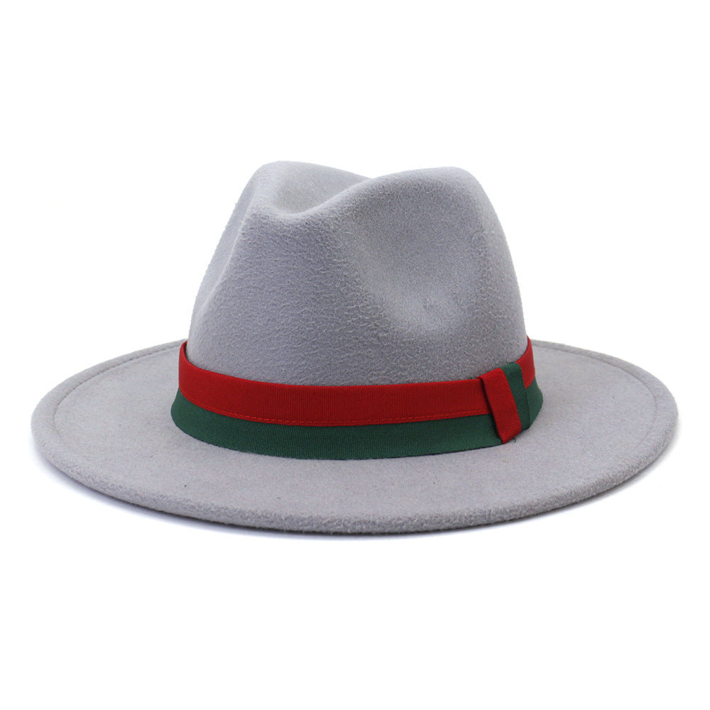 Big Brim British Style Woolen Jazz Top Hat