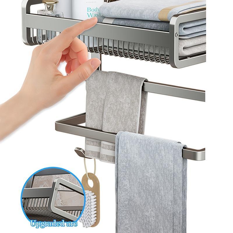 Punch-free Bathroom Towel Rack Towel Bar Storage Rack Shower Room Glass Door Hook,Please Note That This Product Is Shipped By Yourself For The Average Shipping Cost