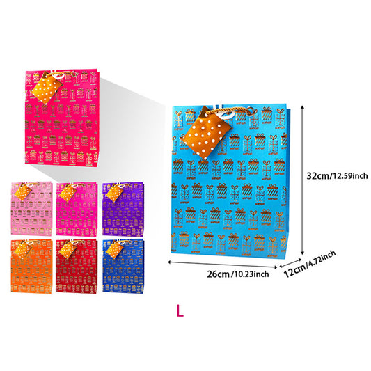 12 Pieces Of Exquisite Gift Bags, Bronzing Process Design, A Variety Of Styles, Suitable For Birthday Parties, Gifts, Baby Parties, Coming-of-age Parties And Other Occasions, Reusable