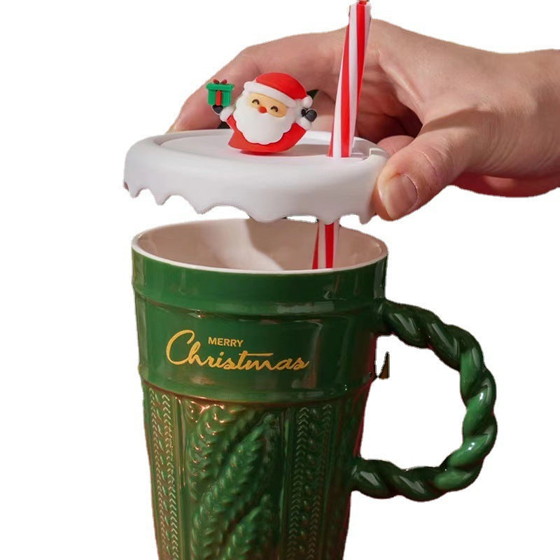 Creative Christmas Tree Ceramic Water Cup