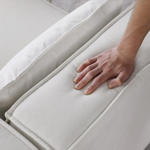 Modular Sofa BEIGE Chenille Fabric, Simple And Grand, The Seat And Back Is Very Soft. This Is Also A KNOCK DOWN Sofa