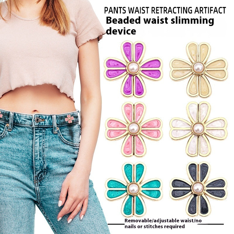 Waist Of Trousers Waist Tightening Big Change Small Detachable Nail-free Adjustment A Pair Of Buckles