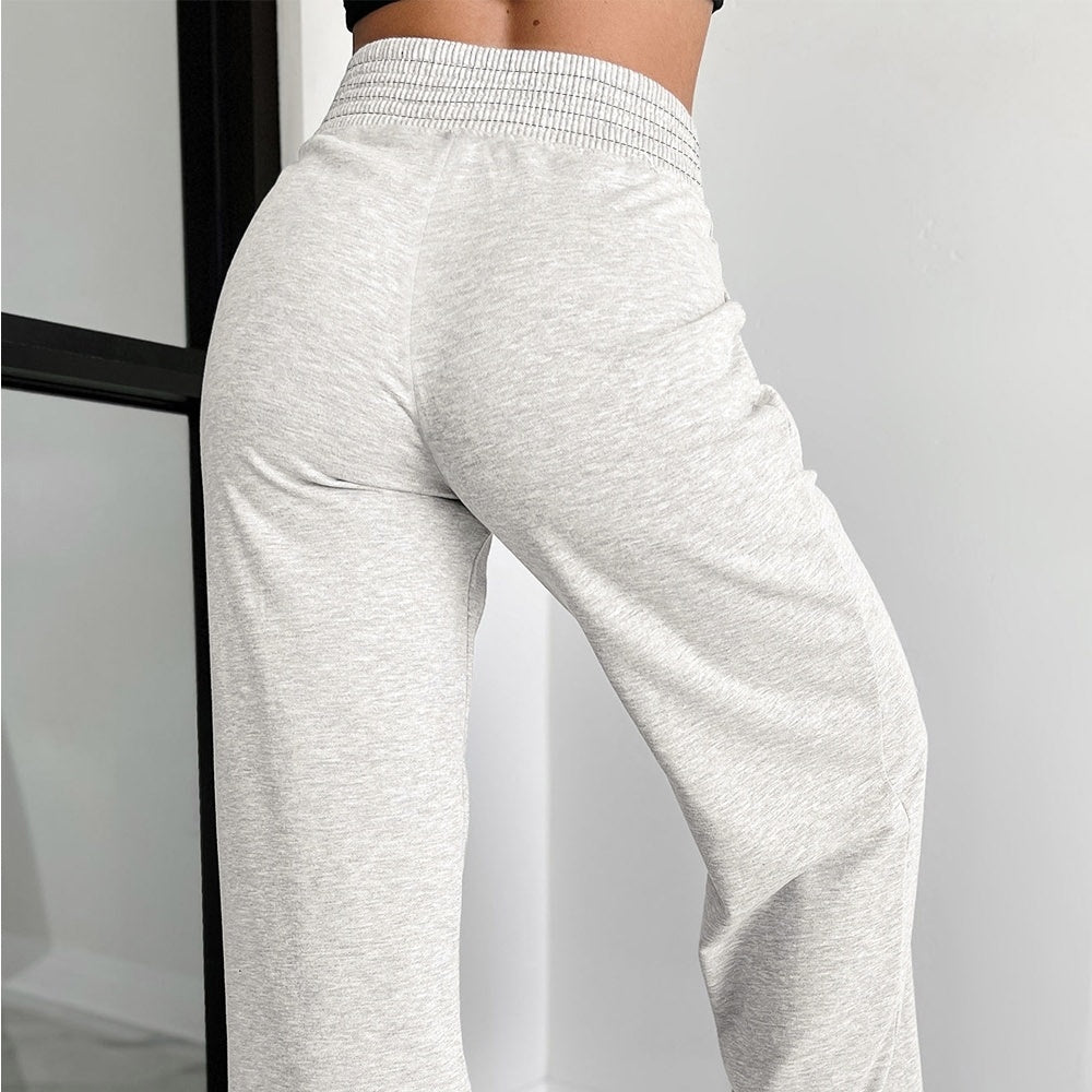 Ladies' Solid Color Loose Casual Vacation Comfortable Versatile Sports Pants