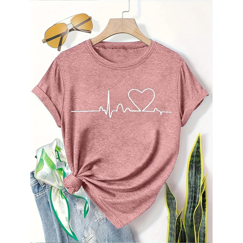 Women's Everyday Short Sleeve Graphic T-Shirts Casual Loose Crewneck Basic Tunic Tops Trendy 2025