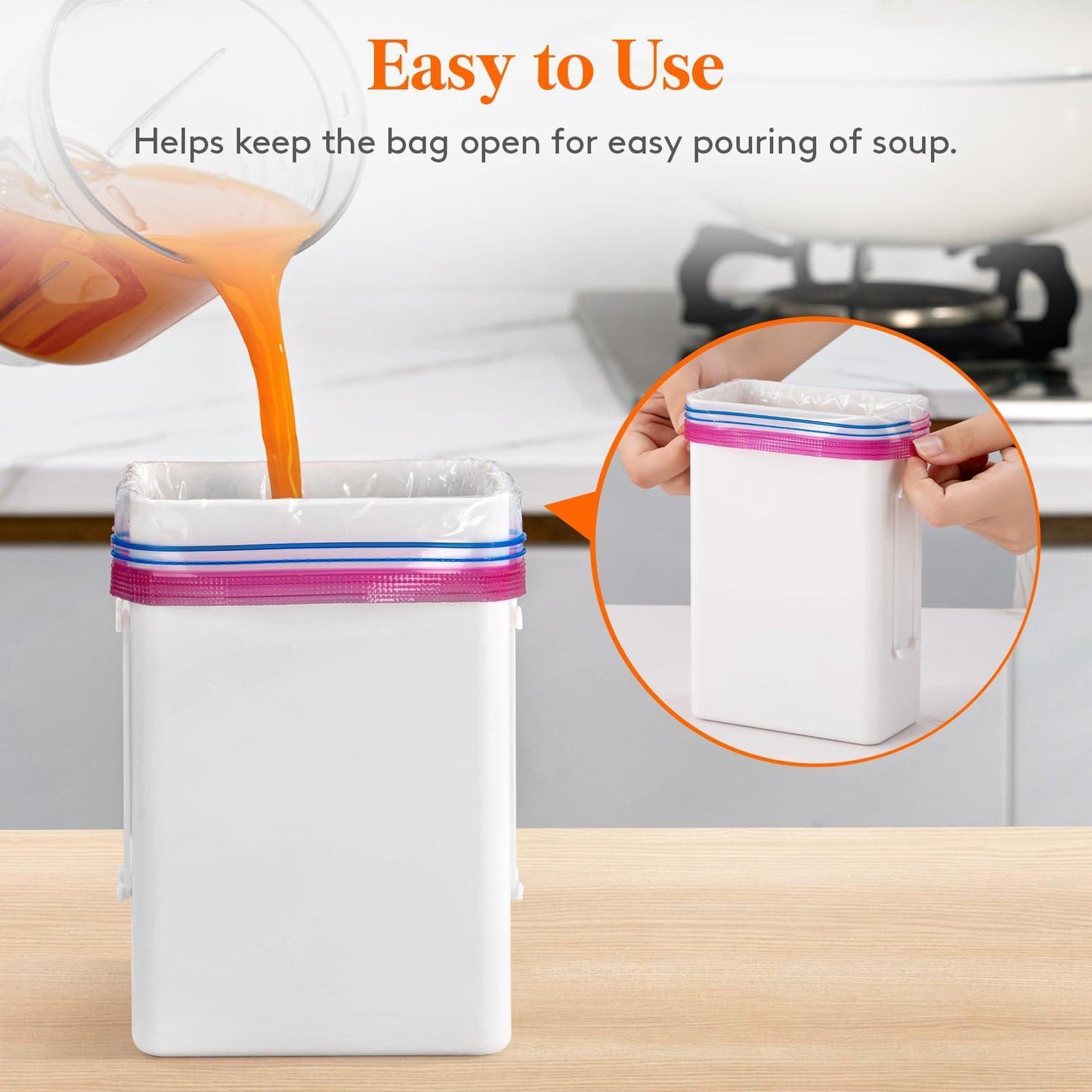 Freezer Soup Containers 3 Pack - 946ml Meal Prep Molds & Food Organizer Storage For Soup, Juice, Leftovers