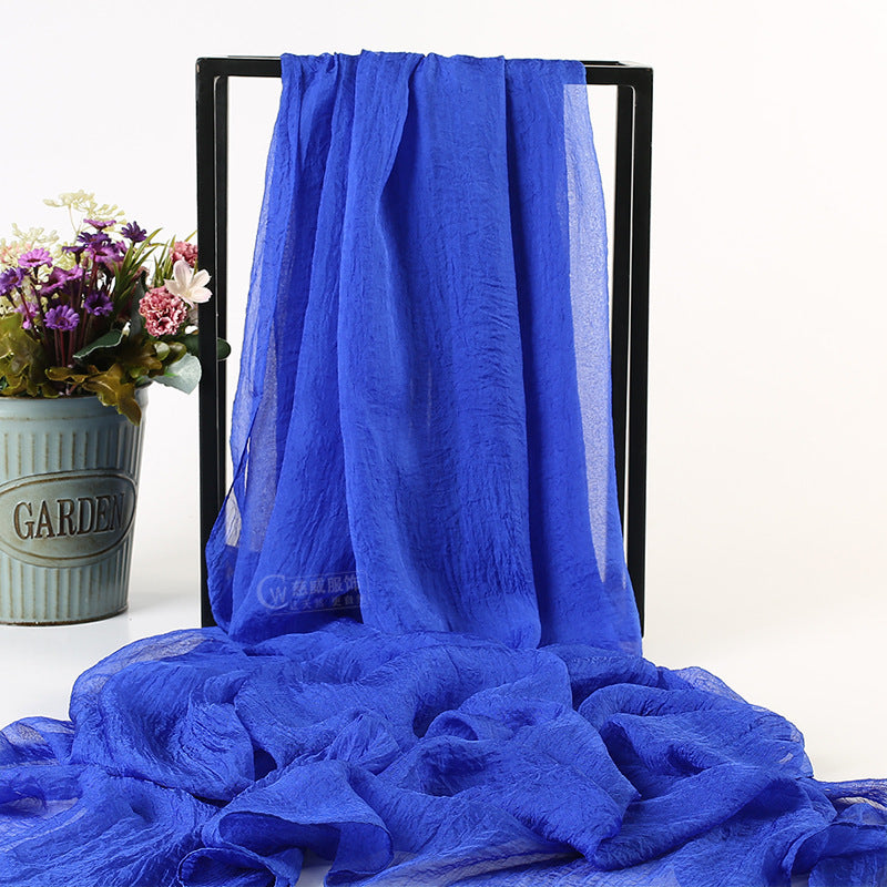 Summer New Simulation Silk Scarf Ladies Sun Protection Shawl