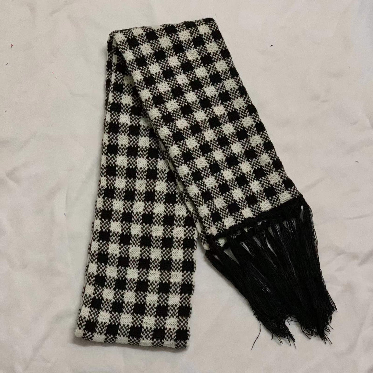Knitted Jacquard Thickened Warm Casual Skull Scarf