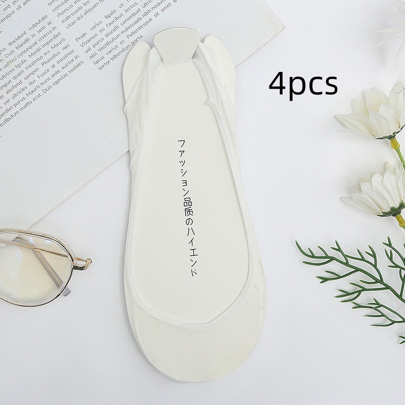 Invisible Boat Socks Women's Summer Socks Low-cut Non-slip Ice Silk