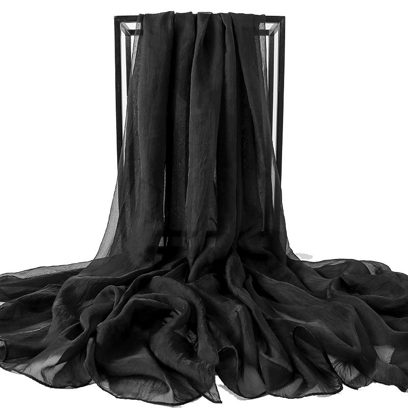 Summer New Simulation Silk Scarf Ladies Sun Protection Shawl
