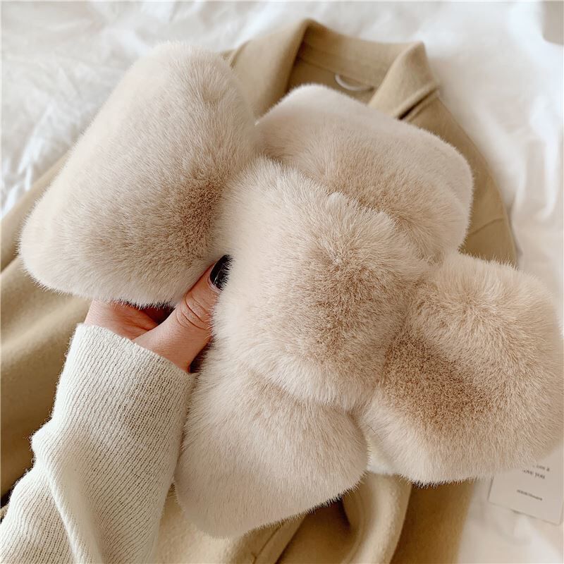 Faux Fur Faux Rabbit Fur Scarf Plush Fur Collar
