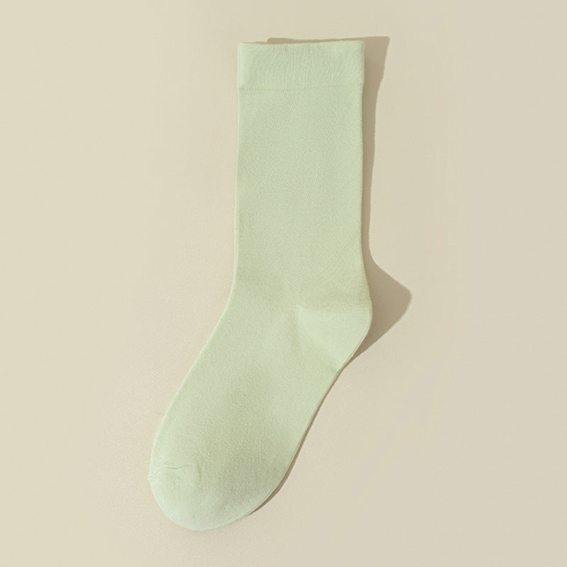 Women's Summer Thin Pure Cotton Mid-calf Length Socks Seamless Socks
