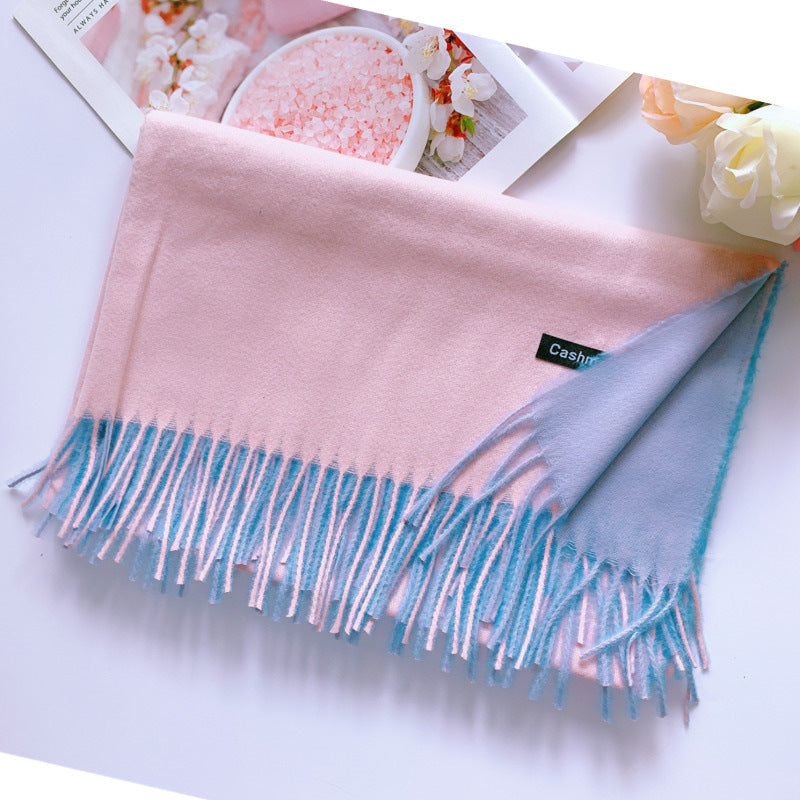 Korean Style Wild Tassel Shawl To Keep Warm