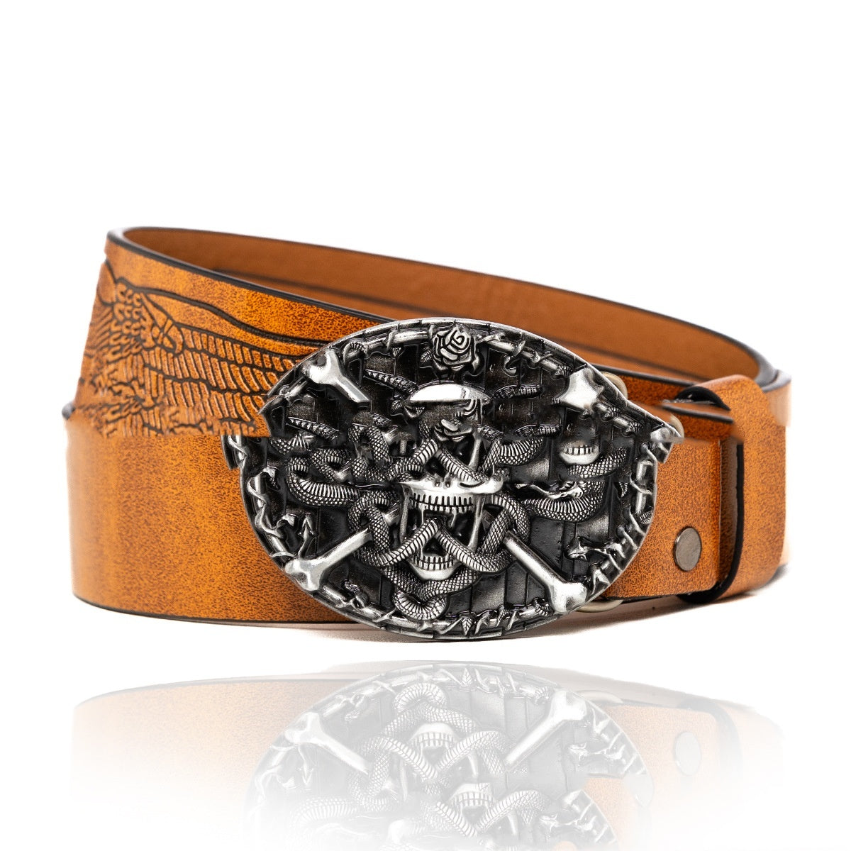 Zinc Alloy Personality Trend Buckle Retro Belt