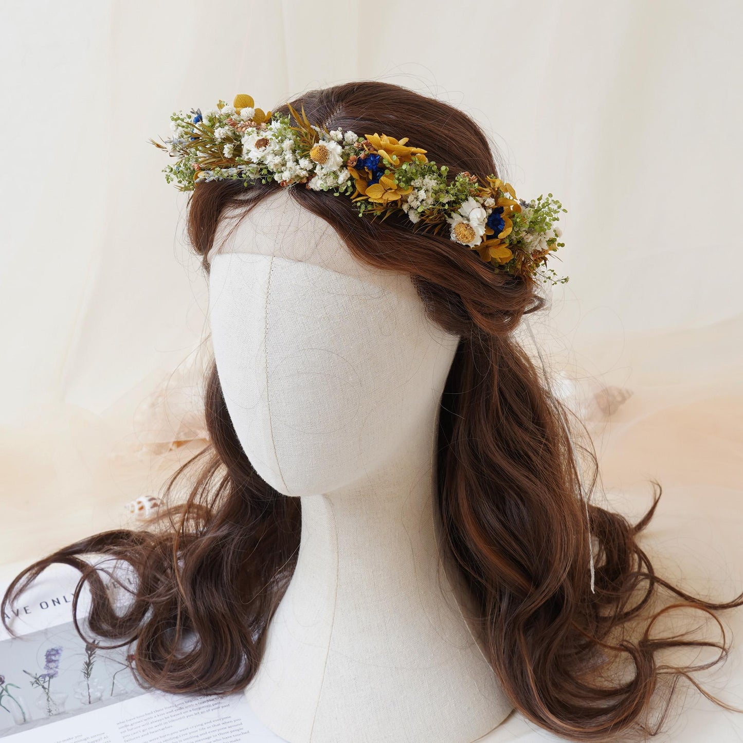Gypsophila Crown, Dried Flower Crown, Bridal Wedding, Daily Party, Birthday Suitable Crown