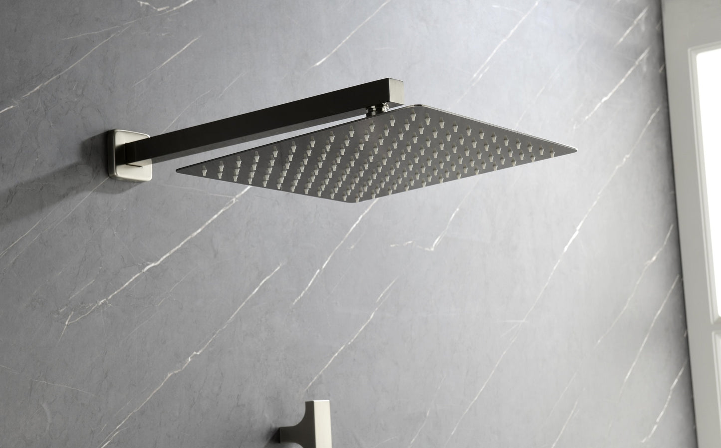 Shower System With Shower Head, Hand Shower, Slide Bar, Sprayer, Shower Arm, Hose, Valve Trim And Lever Handle