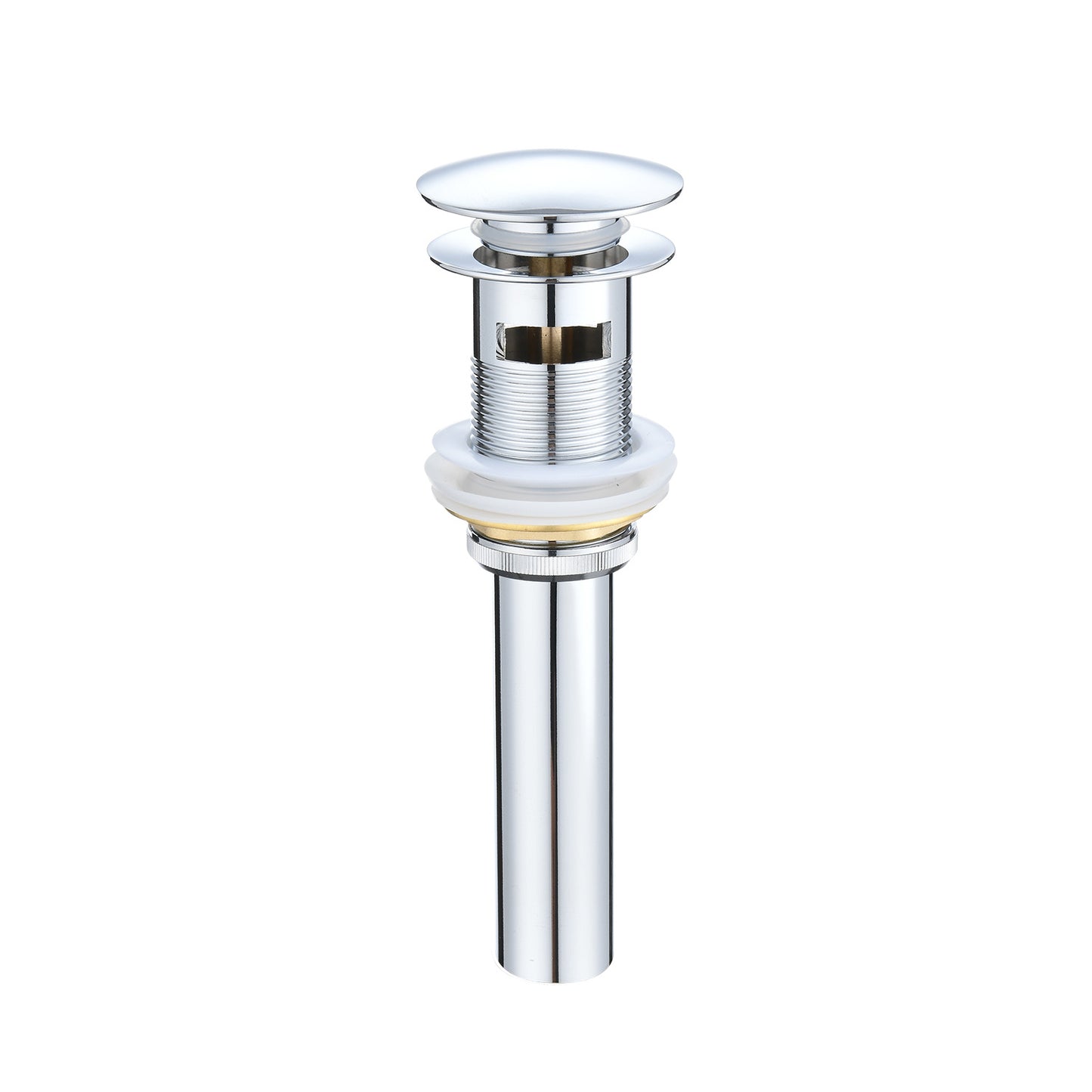 Bathroom Sink Drain With Overflow Hole, Basin And Washbasin Pop-up Drain, 304 Stainless Steel