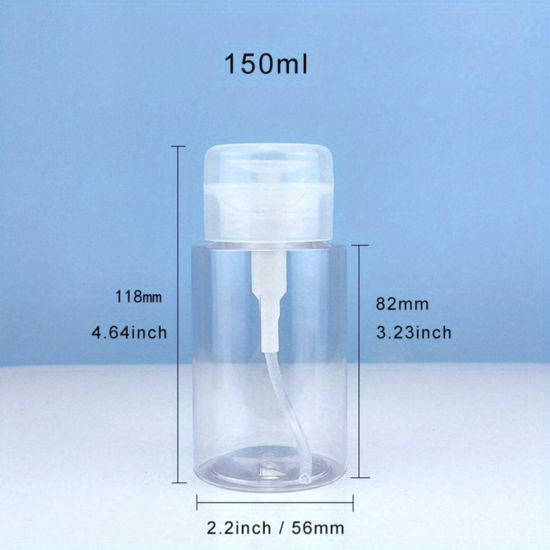 6pcs Portable Travel Push Pump Dispenser Bottle  Empty Mini Travel Size Bottle For Toner And Makeup Remover