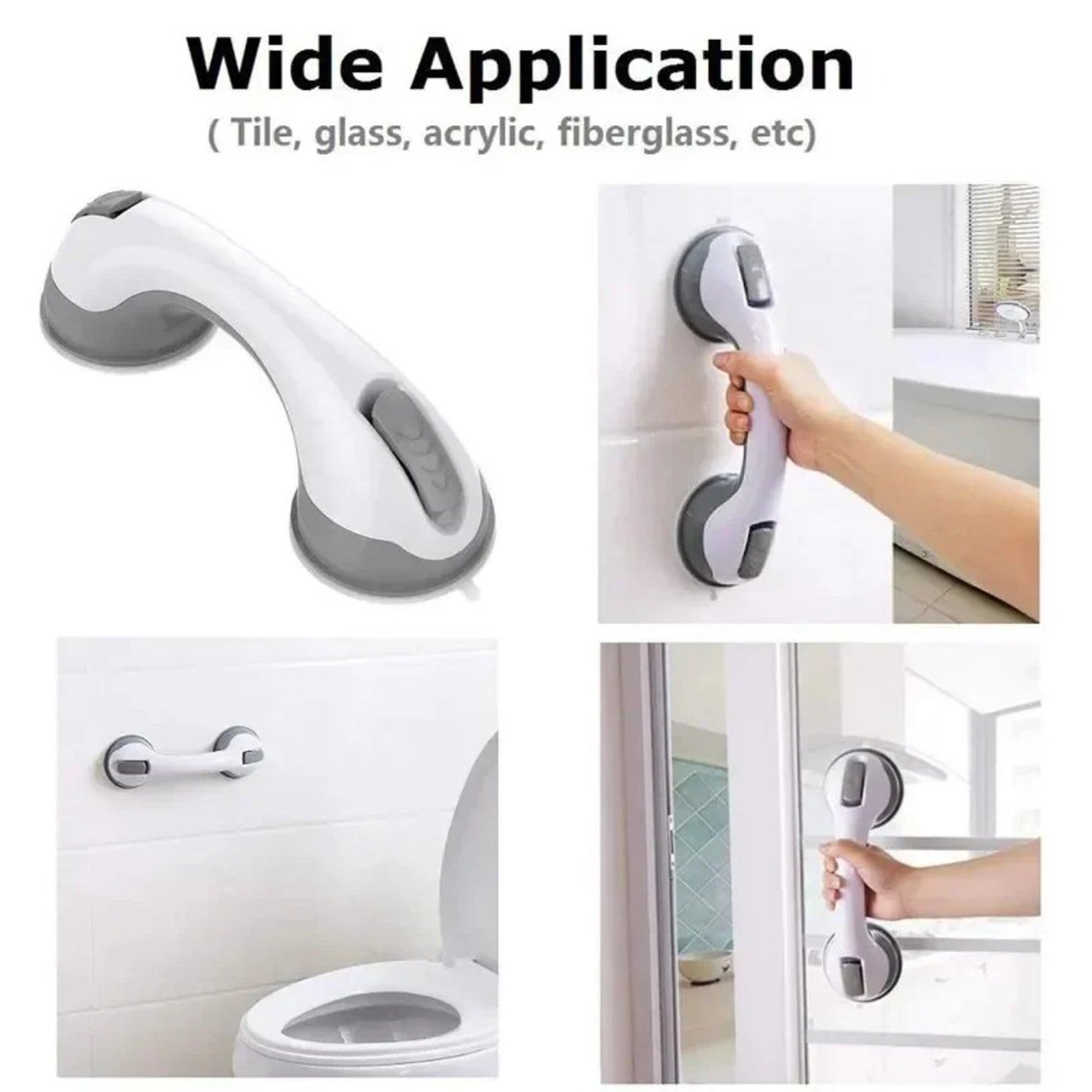 Safety Auxiliary Handles Non-Slip Support Parts Bathroom Vacuum Suction Cups Suction Handrails Galass Door Window Handle