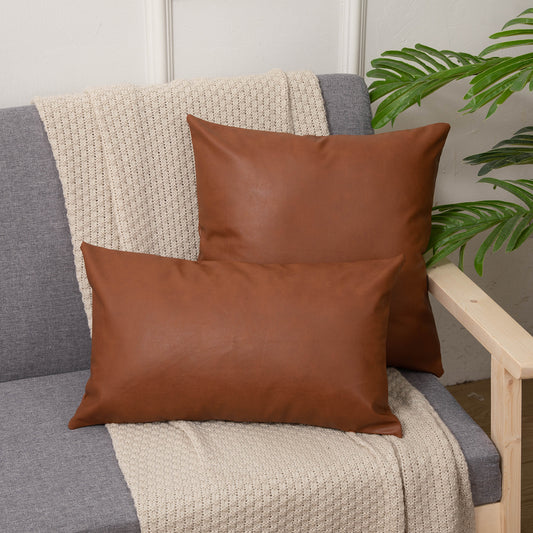 Leather Pillowcase Cushion Sofa Cushion Pillow Cover