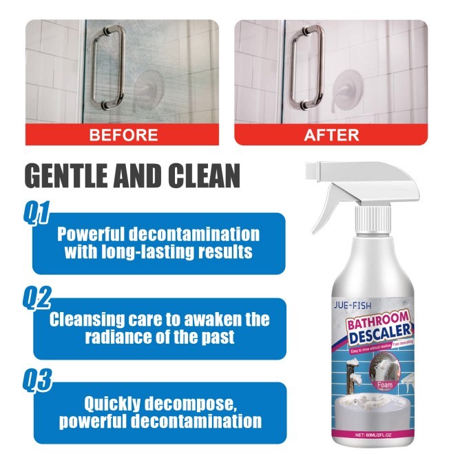 Stainless Steel Cleaner For Bathroom Washbasins, Stain Removal Cleaner For Shower Room Glass Scale, Bathtub Cleaner