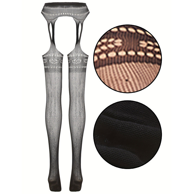 Women's European And American Hollow Bottoming Pantyhose