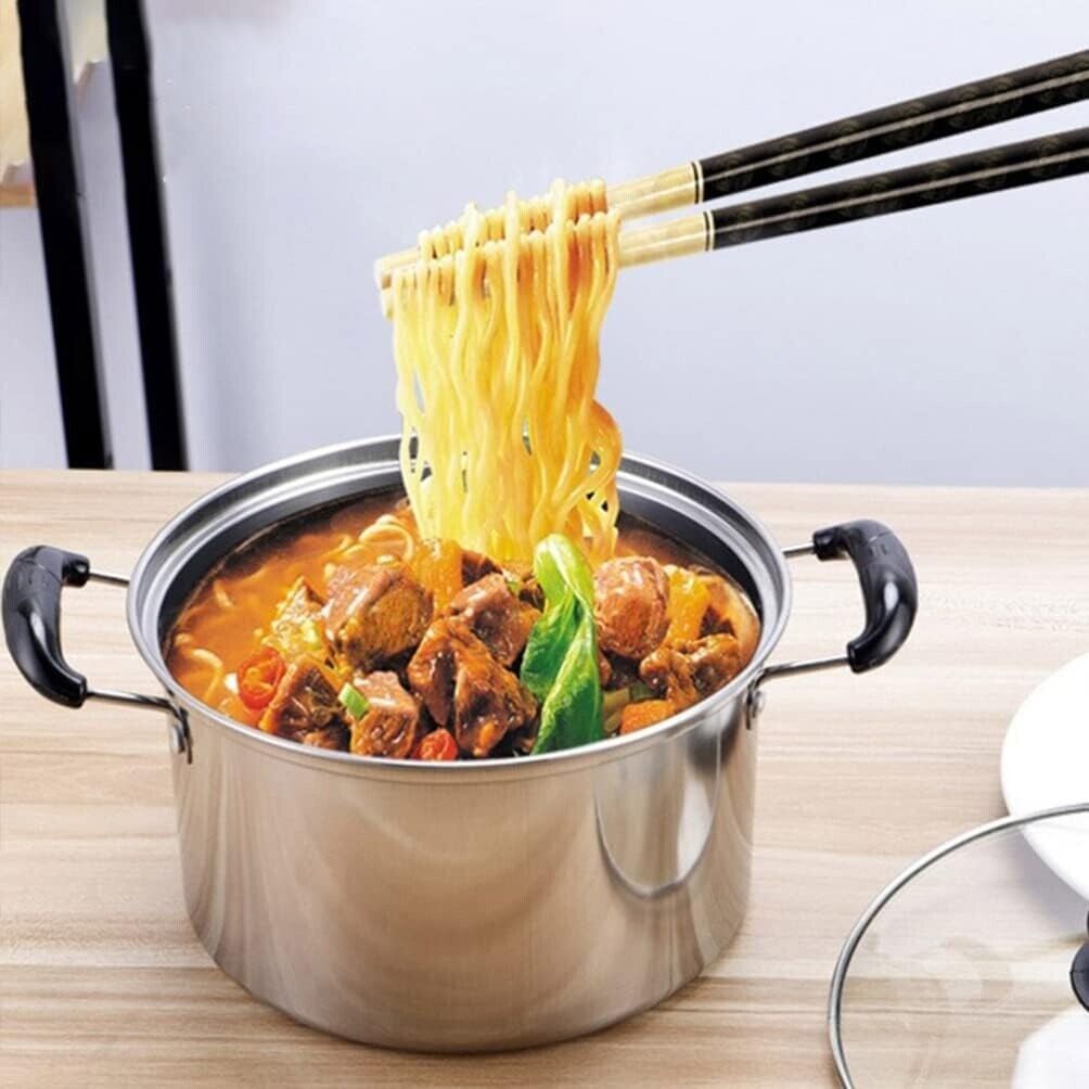 5PCSSet Stainless Steel Saucepan Induction Cooking Pot Cooker Cookware Kitchen