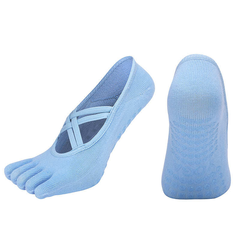 Cross-border Women's Non-slip Five-finger Yoga Socks Live Broadcast Body Dance Aerobics Pilates Fitness Sports Socks