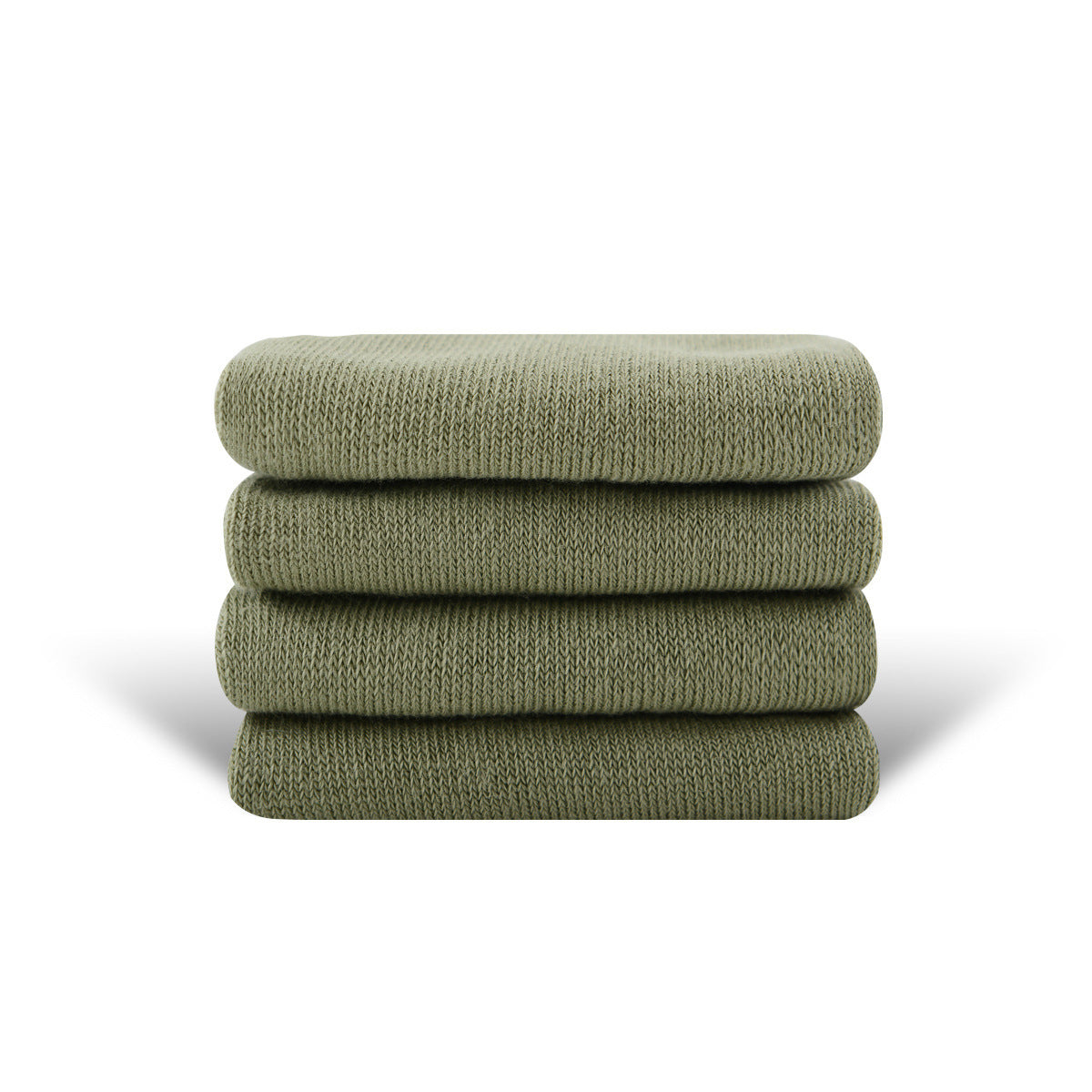 Solid Color High-elastic Mid-calf Boneless Macaron Colored Cotton Socks