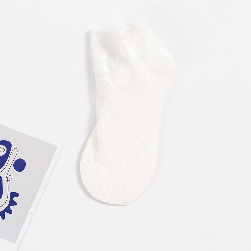 Women's Socks Thin Lace Lace Cotton Base