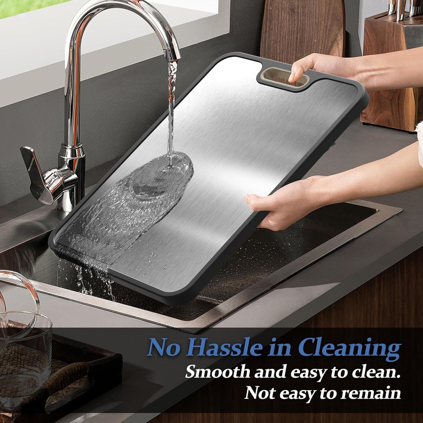 Stainless Cutting Board Double-Sided Titanium Cutting Boards For Kitchen Camping