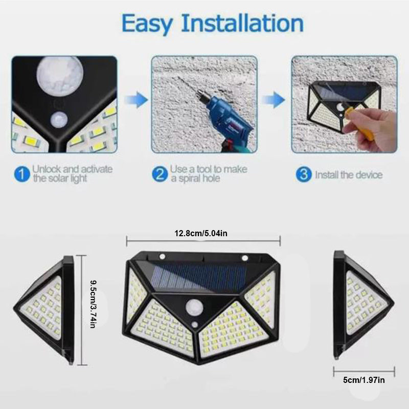 Solar Outdoor 4-sided Lights