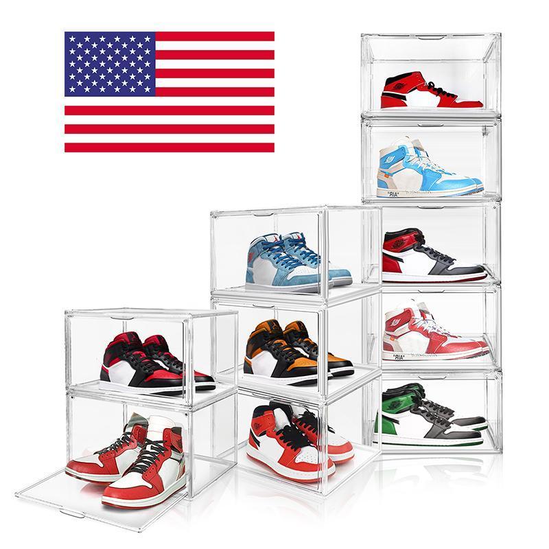 10pcs USA Overseas Transparent Acrylic Multi-function Stackable Bag Storage Box
