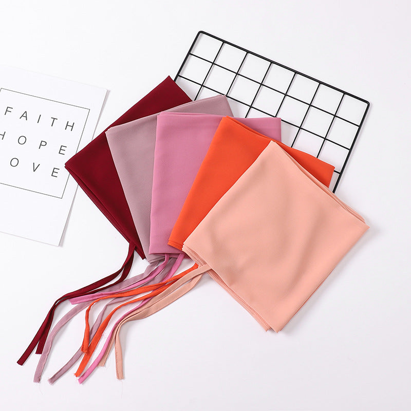 Fashion New Pearl Chiffon Bandage Gauze Scarf