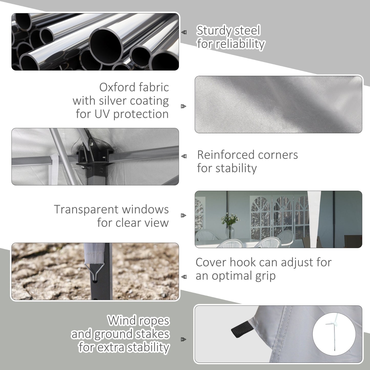 Outsunny 10' X 20' Pop Up Canopy Tent With 4 Sidewalls, Heavy Duty Tents For Parties, Outdoor Instan