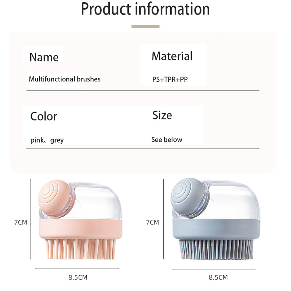 Shampoo Brush Bath Scalp Brush Massage Soft Brush Silicone Head Scrubber Scalp Scratcher Dandruff Silicone Body Scrubber Men Massage Combs