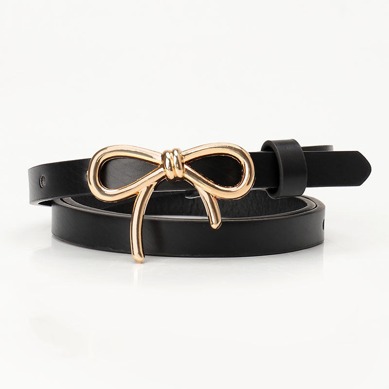 New Sweet Girl Bow Women's Light Luxury Flawless Finish Belt
