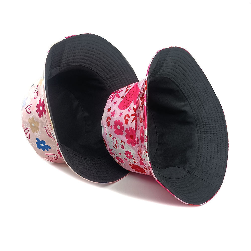 Outdoor Sun Protection Sun Floral Double-sided Bucket Hat