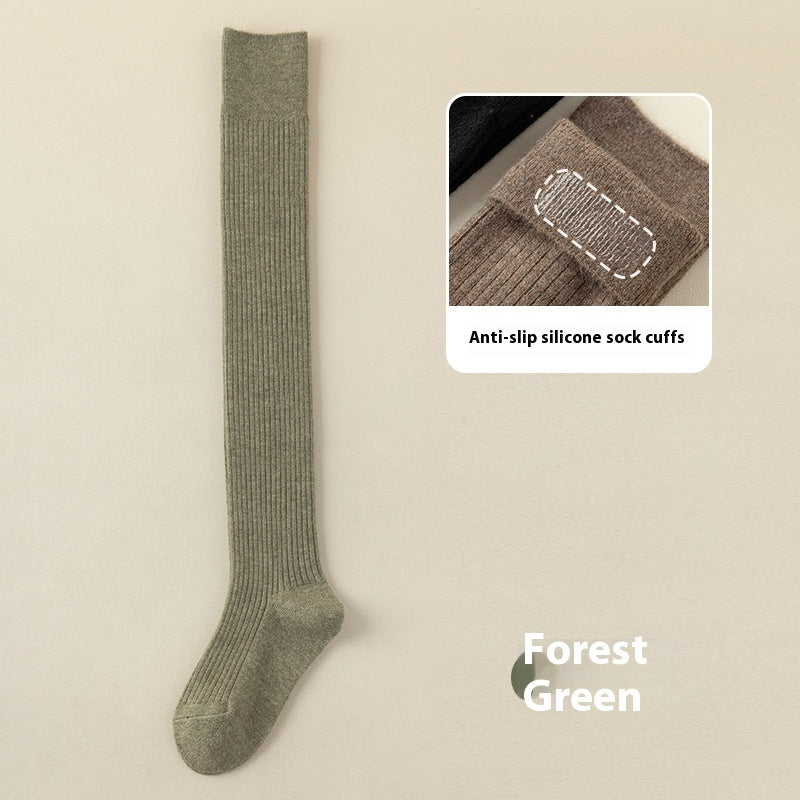 Women's Silicone Anti Slip Wool Knee High Socks