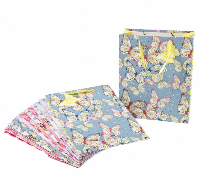 Set Of 12 Pieces Of Banmei Butterfly Pattern Gift Bag Tote Bag