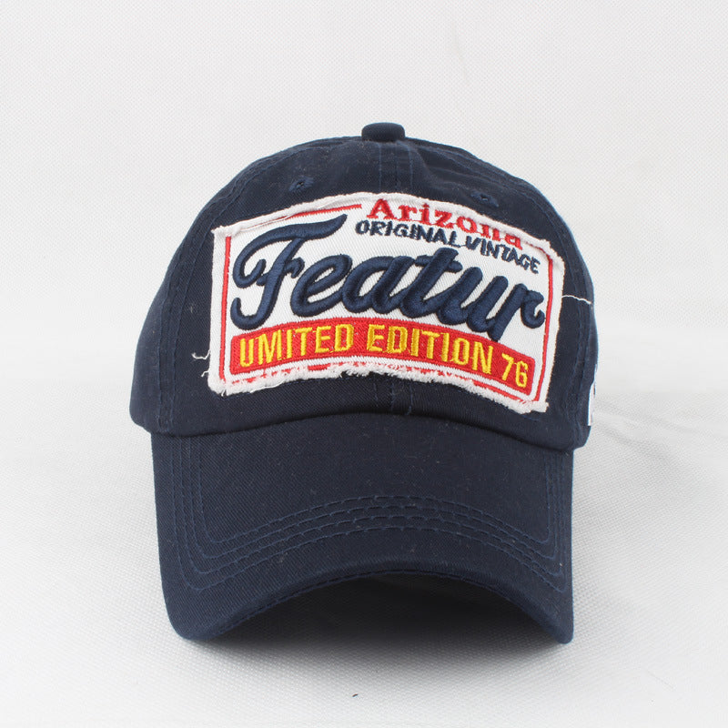 European And American Style Featur Letter Embroidered Peaked Cap Outdoor Casual Hat