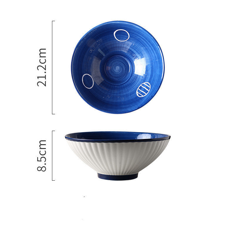 Ceramic Japanese Tableware Household Hat Noodle Bowl