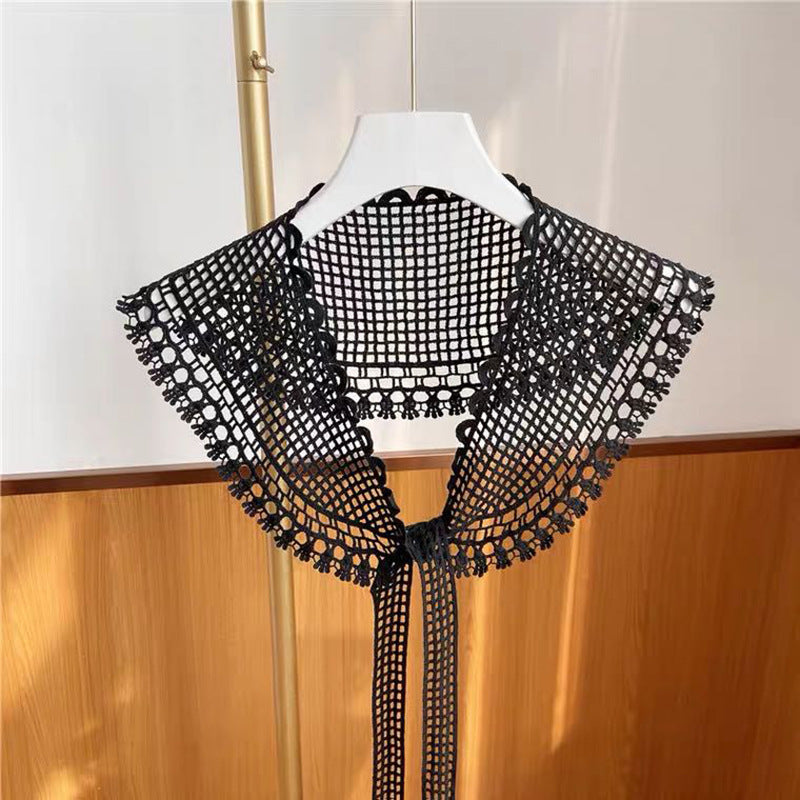 Thin Hollow Lace All-matching Short Lace Small Scarf