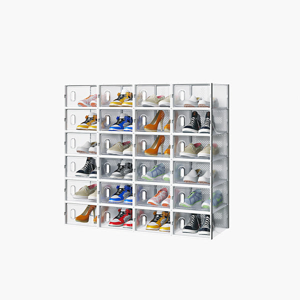 White Small 24PCS 33x23x14cm Shoebox, Plastic, Mesh, Free Combination