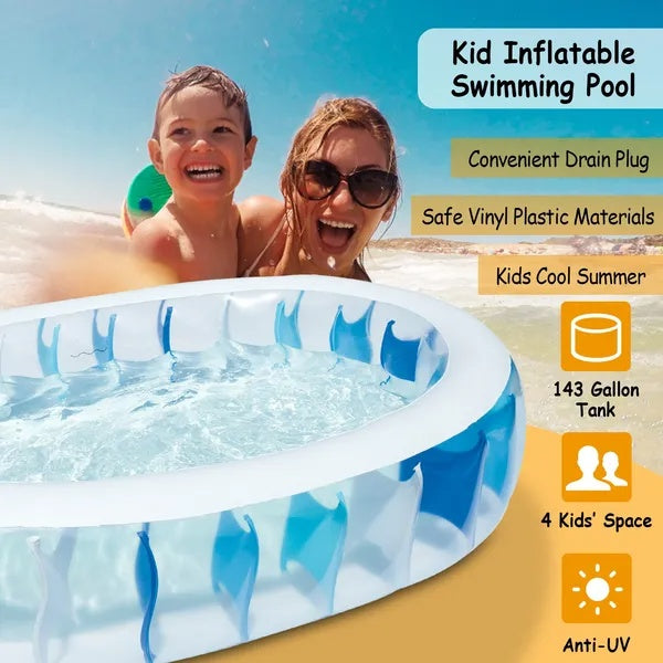 In Inflatable Swimming Pool Blow Up Family Pool For Kids Foldable Swim Ball Pool Center