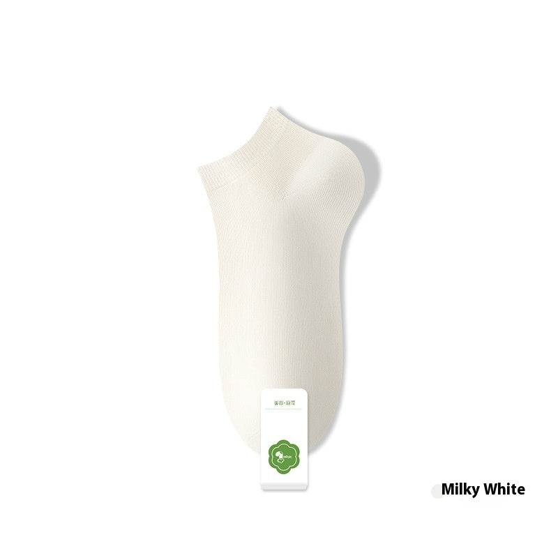 Women's Pure Cotton Spring And Summer Seamless Socks Deodorant Sweat Absorbing Socks