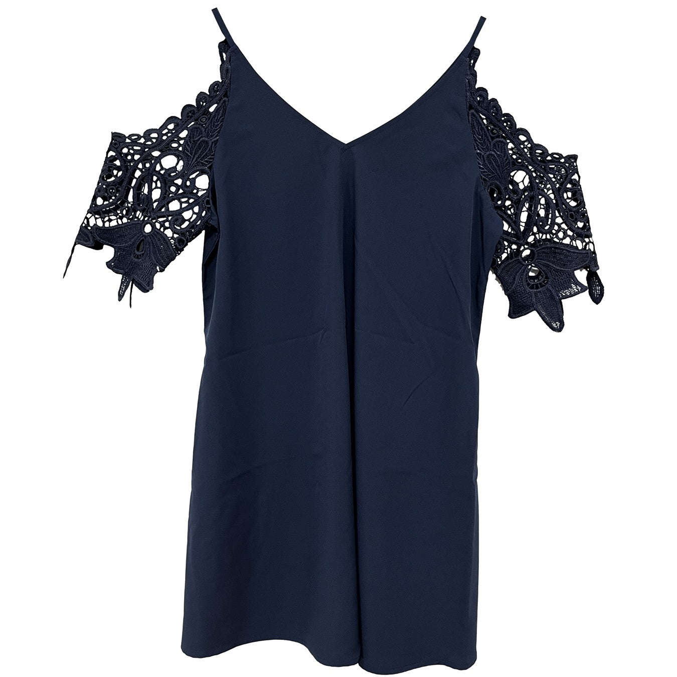 Women's New Springsummer Autumn V-neck Suspender Hollow Sleeve Dress