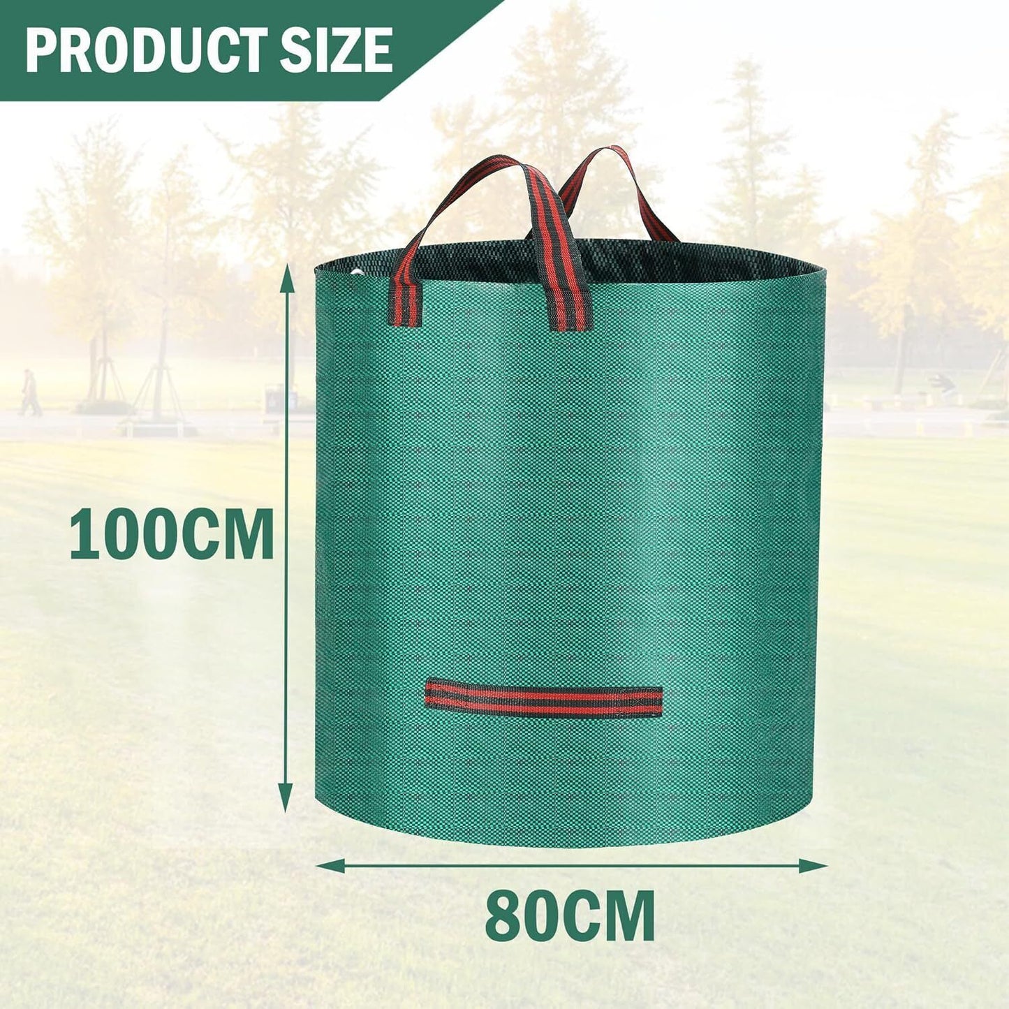 2  500L Heavy Duty Garden Waste Bags With Handles, Reusable Construction Bags UK