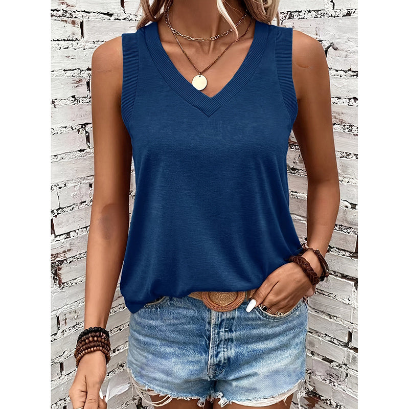 Women V Neck Tank Tops Summer Sleeveless Tunic Casual Basic Shirts Cute Trendy Clothes