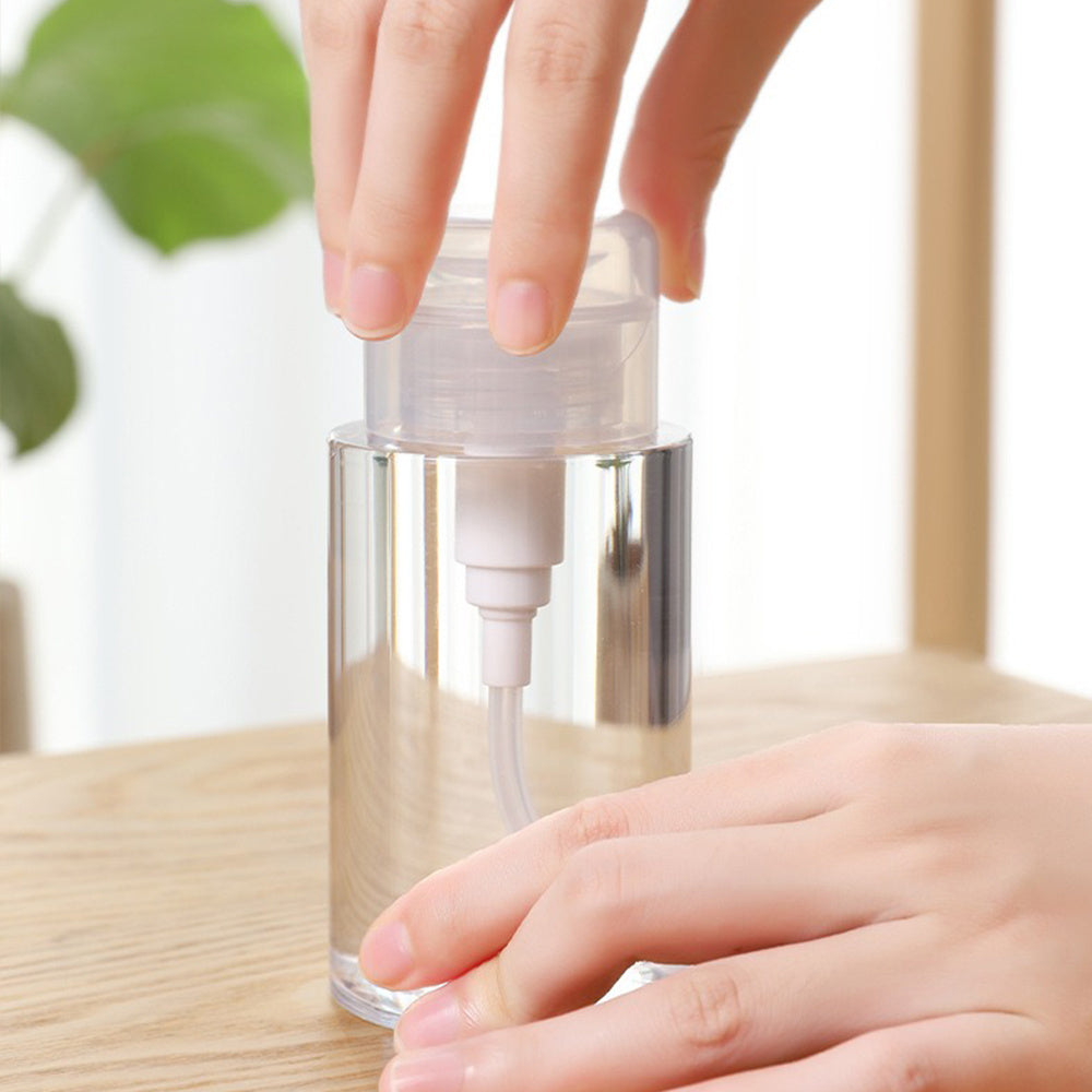6pcs Portable Travel Push Pump Dispenser Bottle  Empty Mini Travel Size Bottle For Toner And Makeup Remover