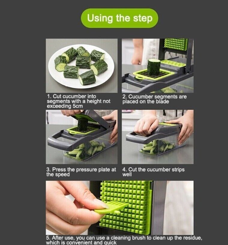 15 Multi Slicer Set Vegetable Slicer Kitchen Grater Vegetable Slicer Inserts Pus Separator